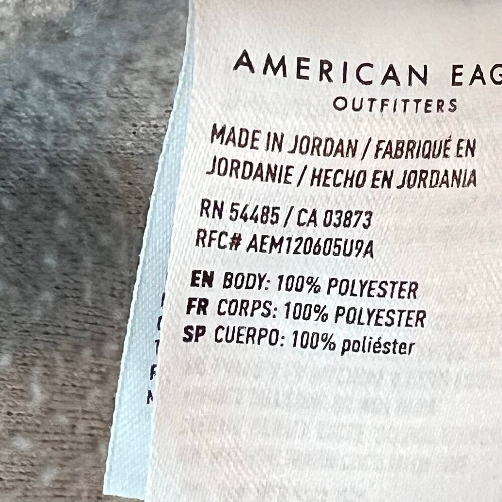 American Eagle grey sherpa shacket Cabincore winter fall Gorpcore oversized - Picture 6 of 7